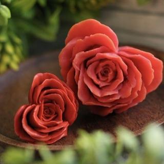 Мини-ромашка и роза Мон Амур (2 шт на форме)